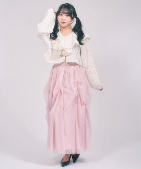 ラッフルカラー　クロップドBL / LL25BL01 IVORY