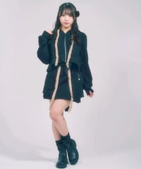 フリルスウェットスカート / LL25MSK02 BLACK