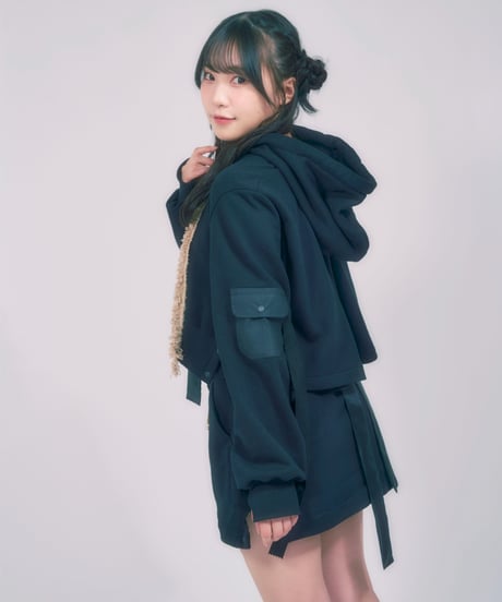 フリルスウェットスカート / LL25MSK02 BLACK