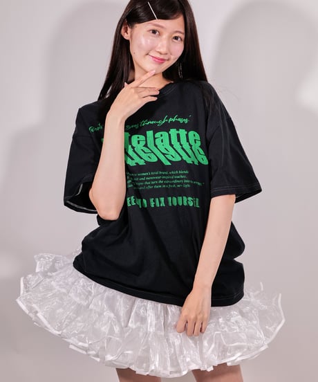 latteto ピグメントダイ グラフィックT-sh / lattelatte garment dye print t-sh / LT25PDTSH01