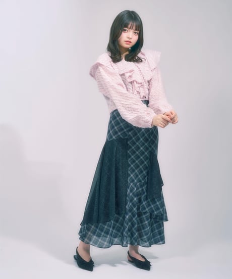 ラッフルカラー　クロップドBL / LL25BL01 IVORY