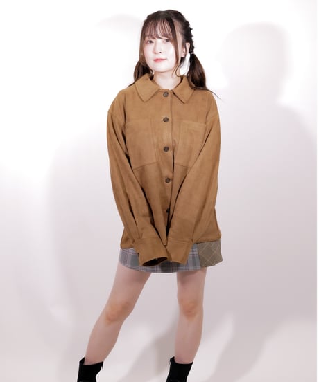 フェイク スウェード シャツJK / LL25FSSH01  CAMEL