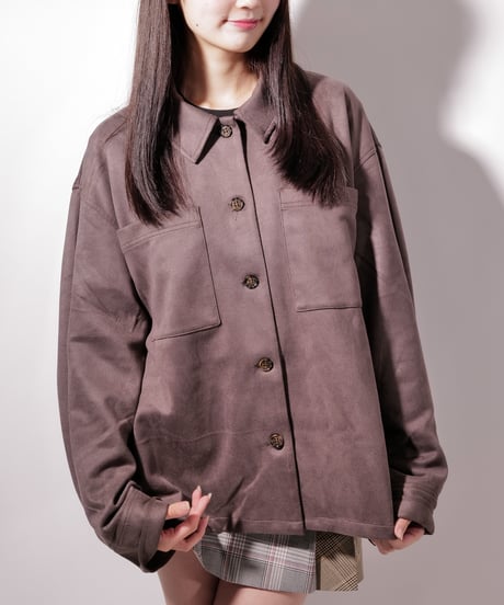 フェイク スウェード シャツJK / LL25FSSH01 C GRAY