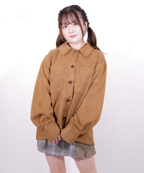 フェイク スウェード シャツJK / LL25FSSH01  CAMEL