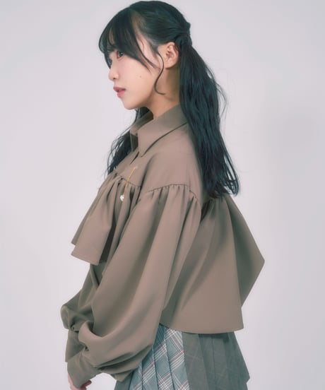 クロップド　ギャザーBL  / LL25BL02 BLACK