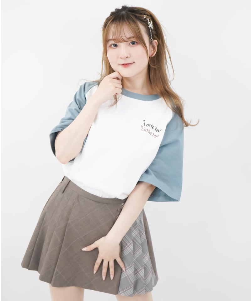 DEREK LAM デレクラム 切り替えし デザイン ミニスカート　N1193 チェック切り替えミニスカート / LL25MSK01 | lattelatte