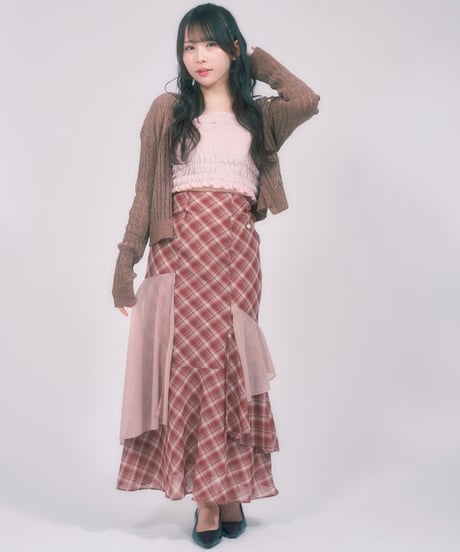 Vネックカーディガン　/　LL25CD01 BROWN
