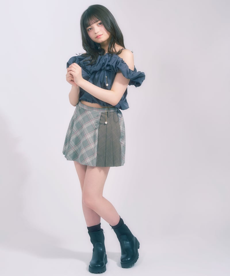 【新品未使用】Munsingwear ストレッチチョコチップ迷彩スカート L a115c9759-m-01-pl.jpg