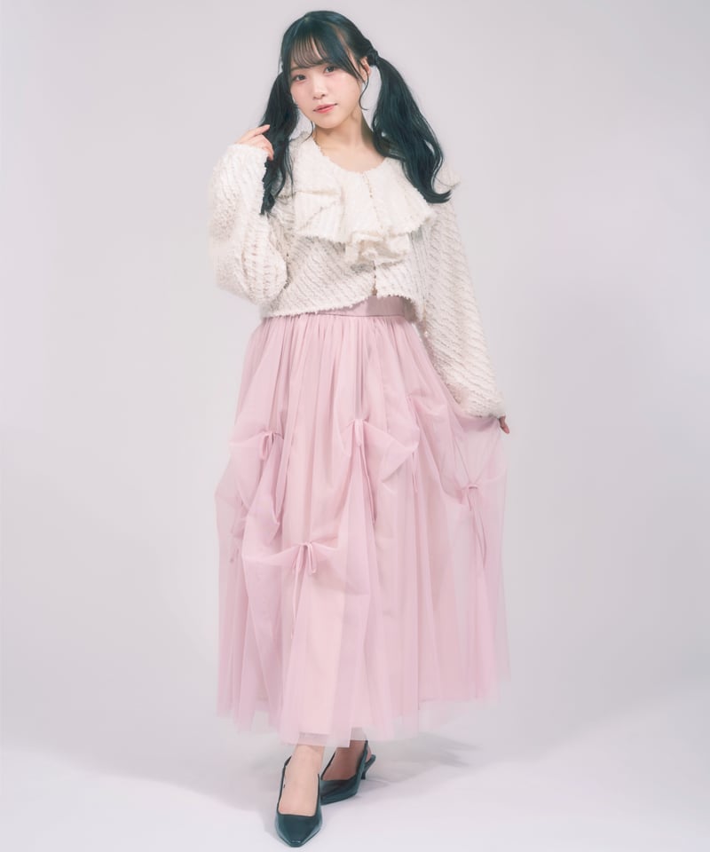 ラッフルカラー クロップドBL / LL25BL01 IVORY | lattelatte