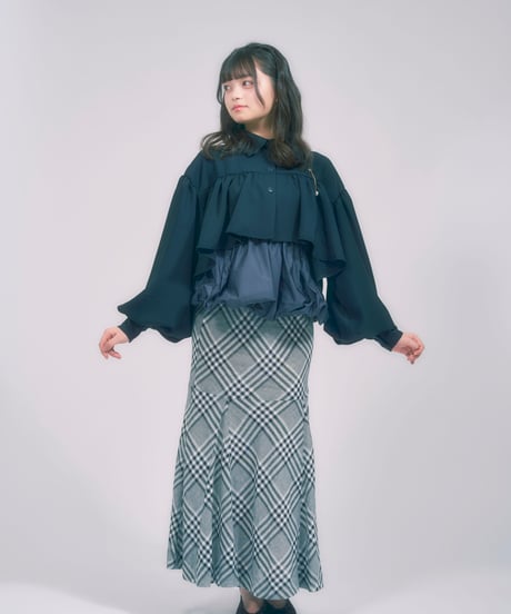 クロップド　ギャザーBL  / LL25BL02 GREIGE
