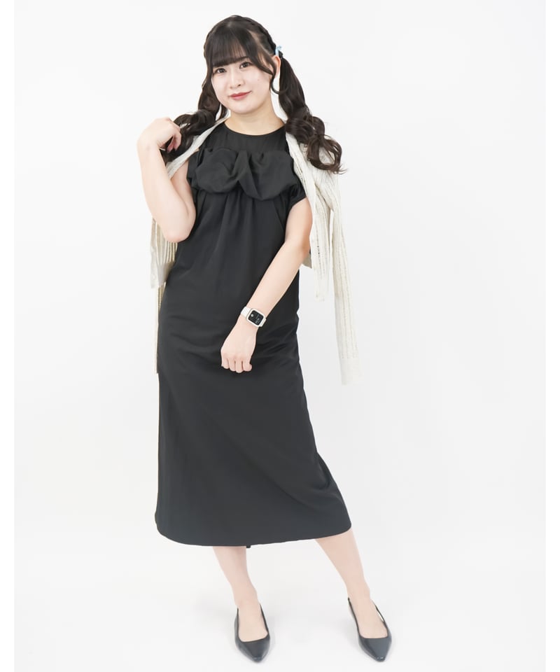 LOUNIE▪️新品未使用▪️バルーンワンピース　ブラック バルーンデザインワンピース / LL25OP01 | lattelatte