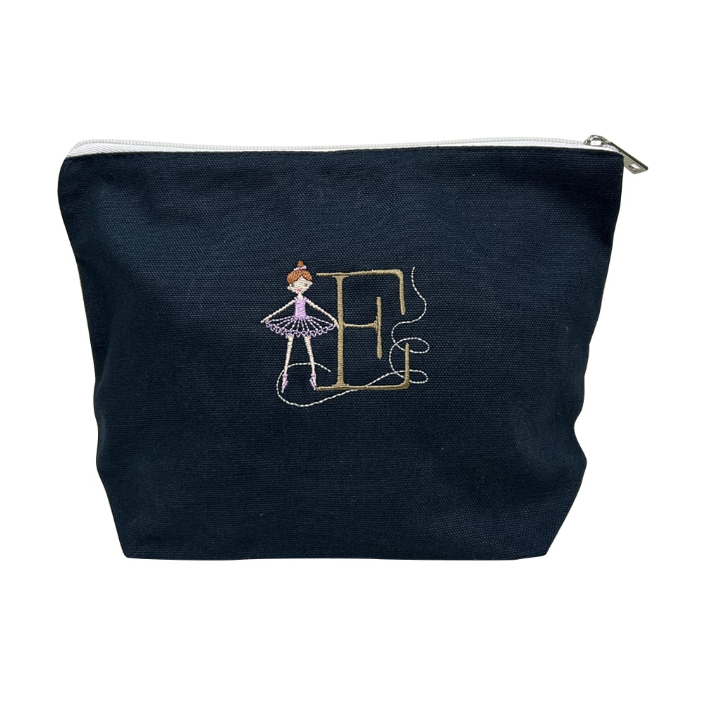 IMEL❤︎♡ ウエイト枠 刺繍イニシャルポーチ♡ Shinzi Katoh シンジカトウ 】 バレエ イニシャル 刺繍入り ポーチ