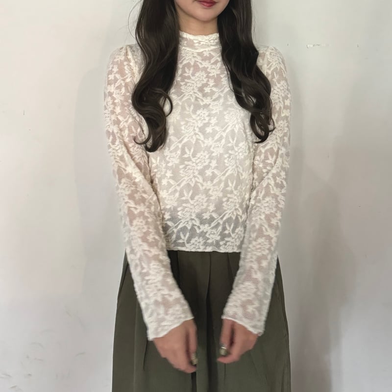 sahara バイカラーシアージャガードレス sahara（サハラ）の「Bi-color Sheer Knit Dress/バイカラー