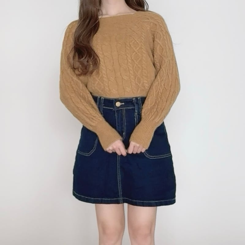 ステッチデニムミニスカート | PIYORIY ステッチデニムミニスカート | PIYORIY
