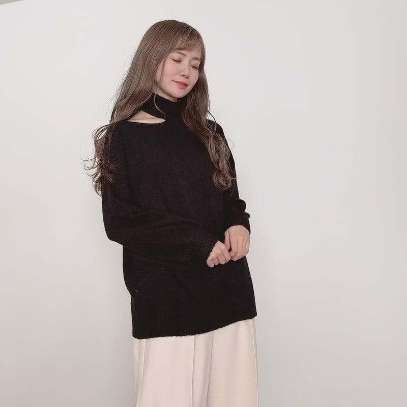カットアウトハイネックニット | PIYORIY カットアウトハイネックニット | PIYORIY
