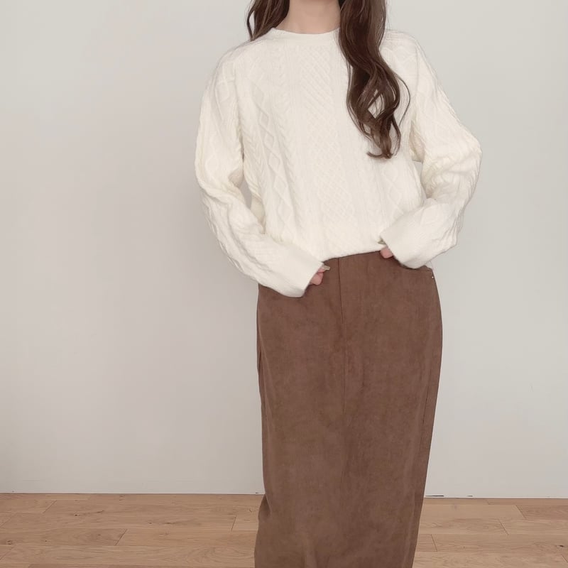 ユーロビンテージ　ロングスカート　60’s 70’s コーデュロイスカート コーデュロイロングタイトスカート（XS～L