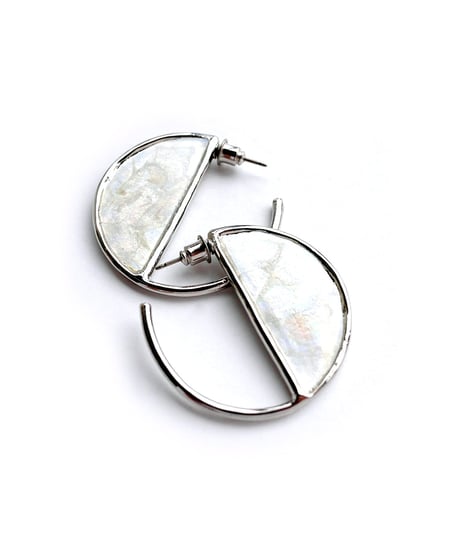 MAR Earrings Silver / White