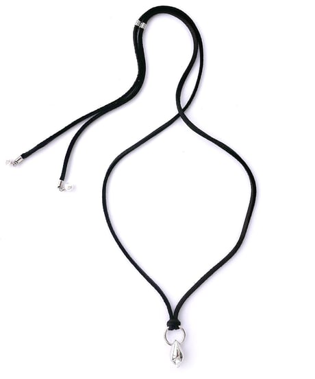 BULB / LeatherNecklace Silver