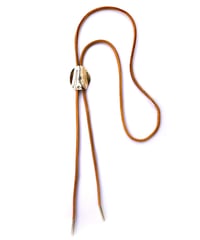 ANEMONE / Leather Necklace Gold