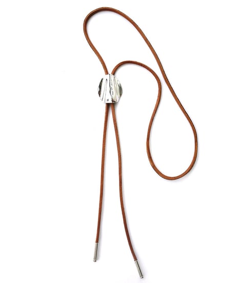 ANEMONE / Leather Necklace Silver