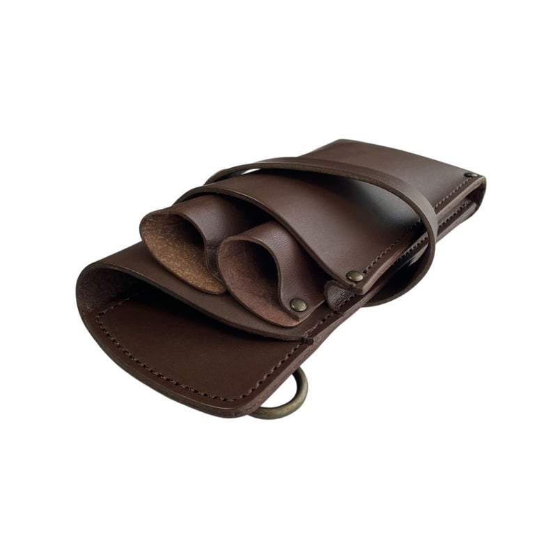 PSCシザーケース｜2丁挿し｜エンボス・クロコ｜限定ブラック｜PS-403-2