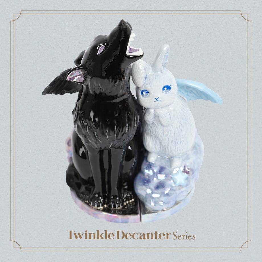 ☆Twinkle Cats Decanter Moon はブランデー☆ 繋げて可愛い猫モチーフのブランデー「Twinkle Cats Decanter