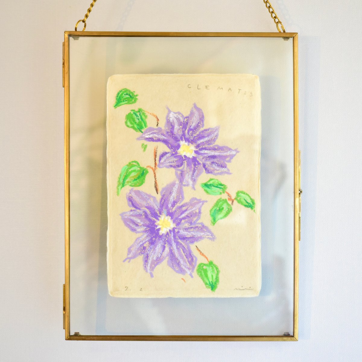 日本画　クレマチス Clematis (クレマチス） | Shigeru Johki ｜インテリア絵画