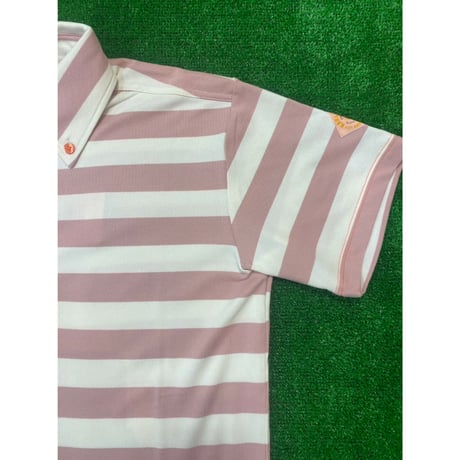 《P'MAS×Karl Helmut》リブ付きボーダー柄ポロシャツ