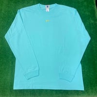 P'MASロゴ　ロンT(パステルエメラルド)