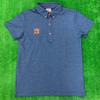 日本製　杢ポロシャツ(ネイビー)