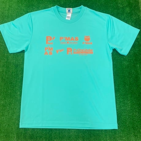 P'MASロゴ　ドライTシャツ(ミントグリーン)