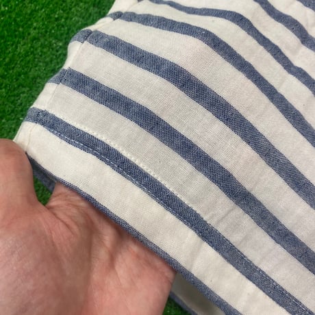 【P’MAS×Karl Helmut】先染めボーダードットダブルガーゼハーフパンツ