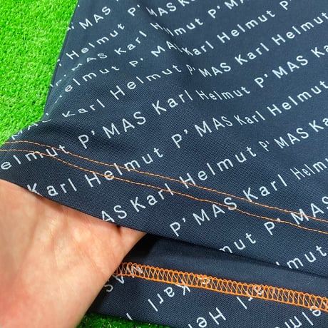 《P'MAS×Karl Helmut》総柄ポロシャツ