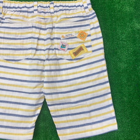 【P’MAS×Karl Helmut】先染めボーダードットダブルガーゼハーフパンツ