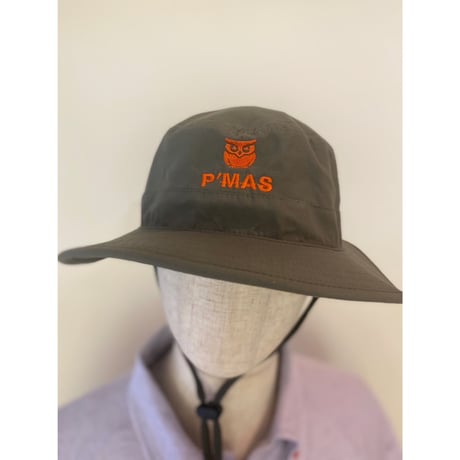 フクロウ刺繍バケットハット(カーキ)