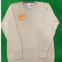 丸首綿ニット(ベージュ)