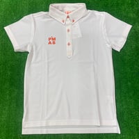 日本製カチオンポロシャツ(ホワイト)