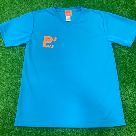 Pロゴ　ドライVネックTシャツ(ターコイズ)
