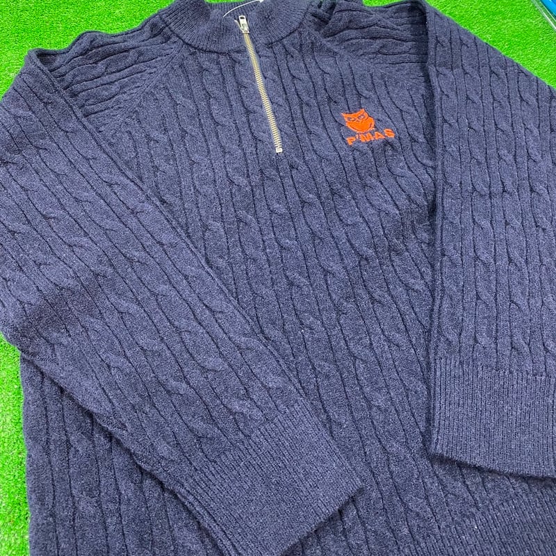 ケーブルニットハーフジップ | P'MAS GOLF