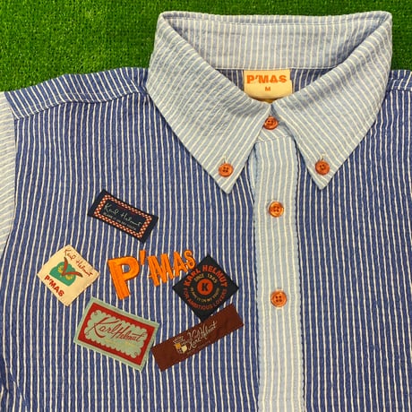 《P'MAS×Karl Helmut》ストライプポロシャツ