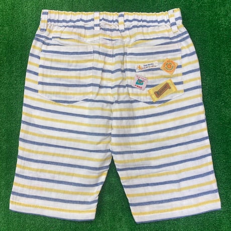 【P’MAS×Karl Helmut】先染めボーダードットダブルガーゼハーフパンツ