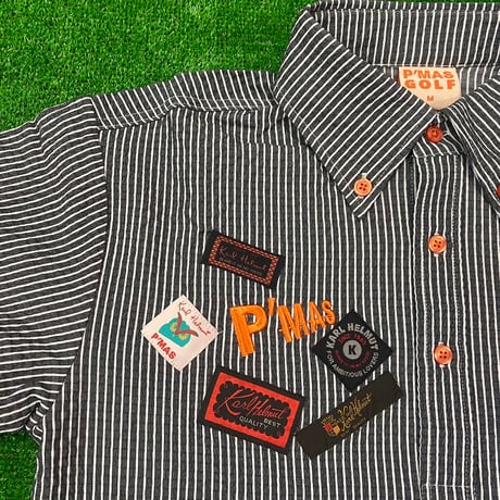 《P'MAS×Karl Helmut》ストライプポロシャツ