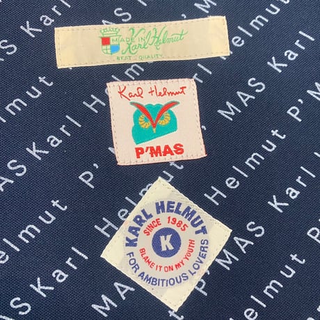 《P'MAS×Karl Helmut》総柄ポロシャツ