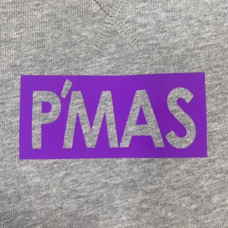 P'MASロゴ　ラグランスリーブスウェット