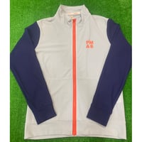 メッシュブルゾン(グレー×ネイビー)