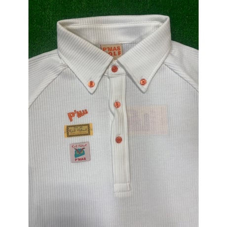 《P'MAS×Karl Helmut》ワッフルラグランポロシャツ