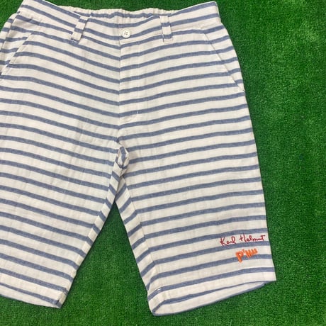 【P’MAS×Karl Helmut】先染めボーダードットダブルガーゼハーフパンツ