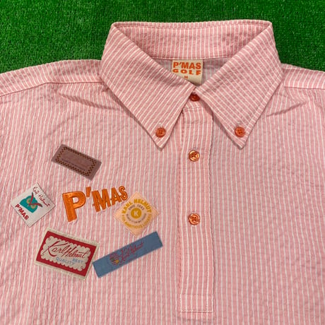 《P'MAS×Karl Helmut》ストライプポロシャツ