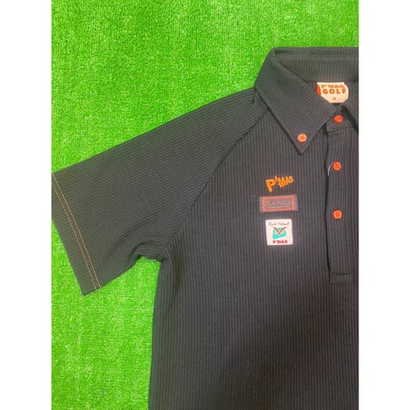 《P'MAS×Karl Helmut》ワッフルラグランポロシャツ
