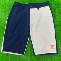 ワッフルハーフパンツ(ネイビー×グレー)